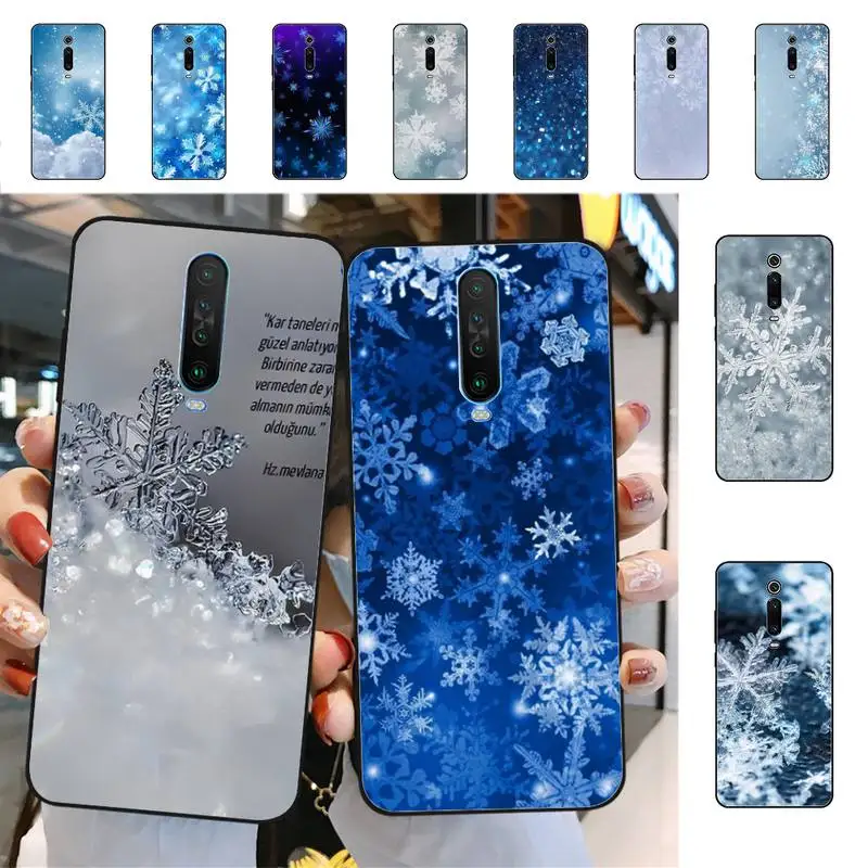 

Winter Ice Snow Snowflake Phone Case for Redmi 5 6 7 8 9 A 5plus K20 4X S2 GO 6 K30 pro