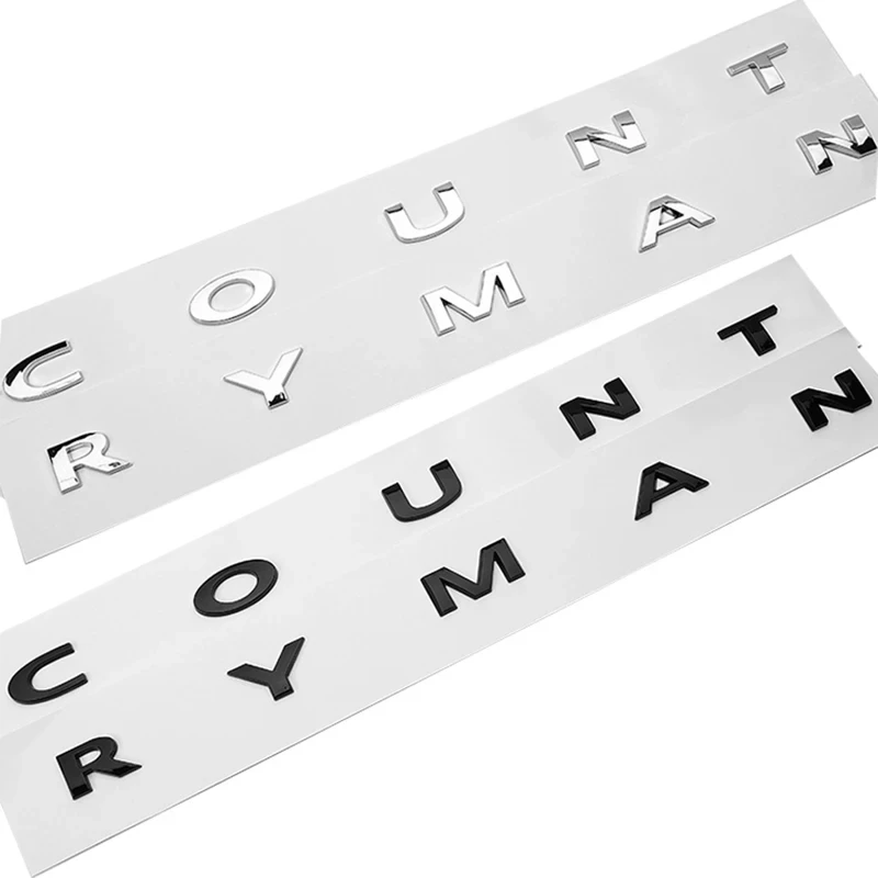 3d ABS Black Logo Countryman Emblem Letters Sticker Car Trunk Badge For Mini Cooper S R60 F60 JCW Countryman Sticker Accessories