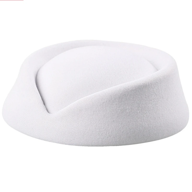 Beret Hat Caps Airline Stewardess Flight Attendant Vintage Looking Hat Uniform Stewardess Pillbox Hat Teardrop Hat T8NB