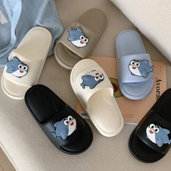 Cute Blushing Piggy Design Soft Sole Women Slippers Slides Bathroom Beach Indoor Sandals Summer Couple Shoes