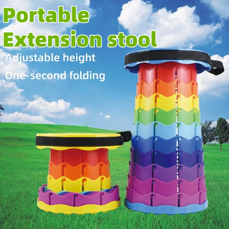 【セール中】ポータブル折りたたみ式収縮椅子、調節可能な伸縮式デザイン、軽量アウトドアキャンプ釣りビーチ旅行用シート