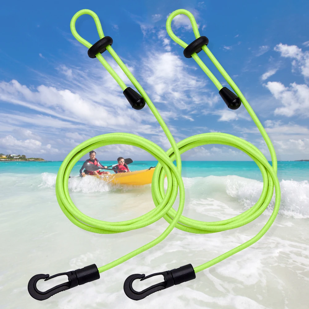 2pcs Adjustable Portable Lanyard String Cord Elastic Anti-lost Fishing Rod Paddle Leash Easy To Use Boat Accessories