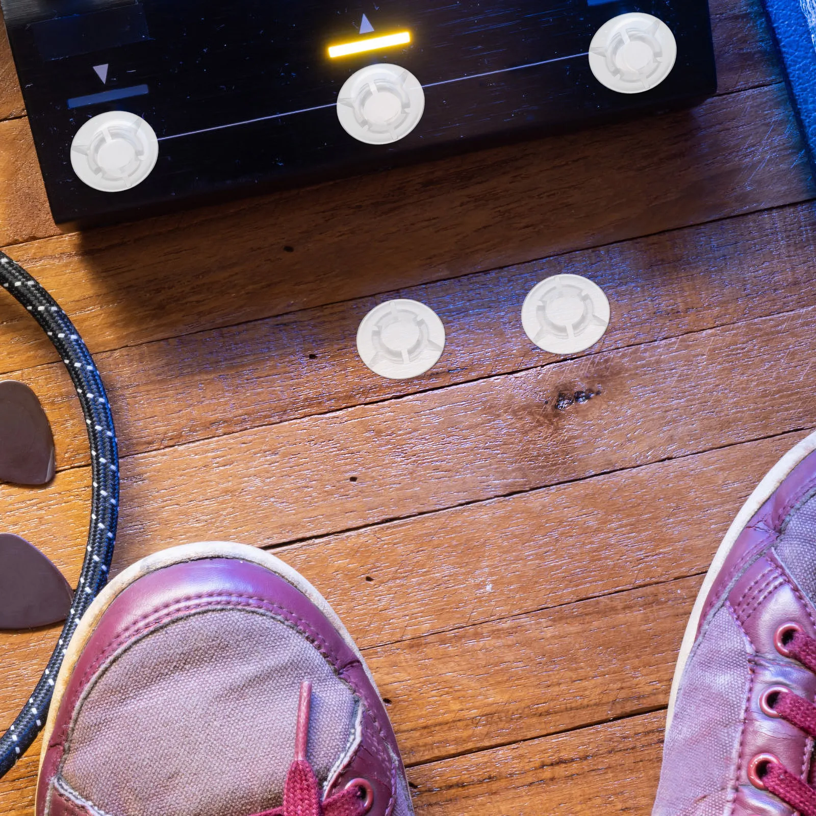 

5pcs Effect Pedal Foot Cap Mushroom Head Comfortable Footswitch Protector For Guitar Bass Studio Stage Universal Fit Pedal Board