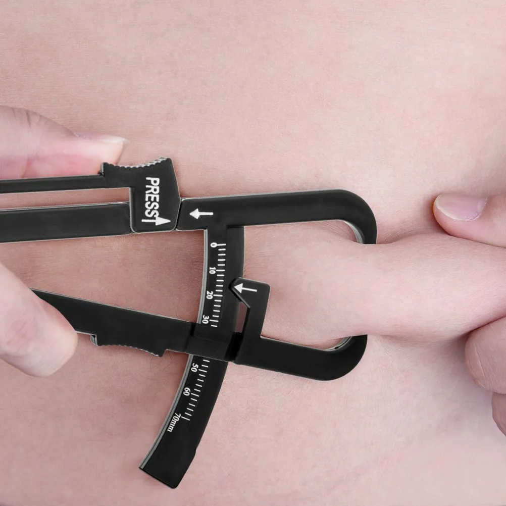 Body Fat Calculator Caliper with 150 Cm Tape Measure 0 to 70 Mm Range Quick Accurate Pinch Click Read Method for Waist Arms