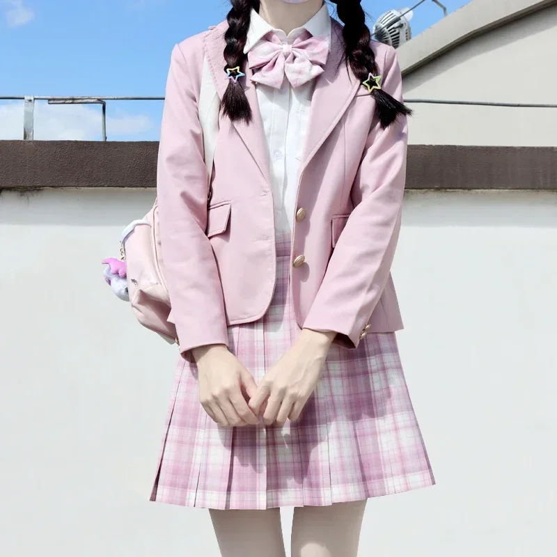 Japanese Jk Uniforms Students 13 Colors Red/Pink/Black Blazer High School Jacket Girls College Style Autumn Suit School Uniforms