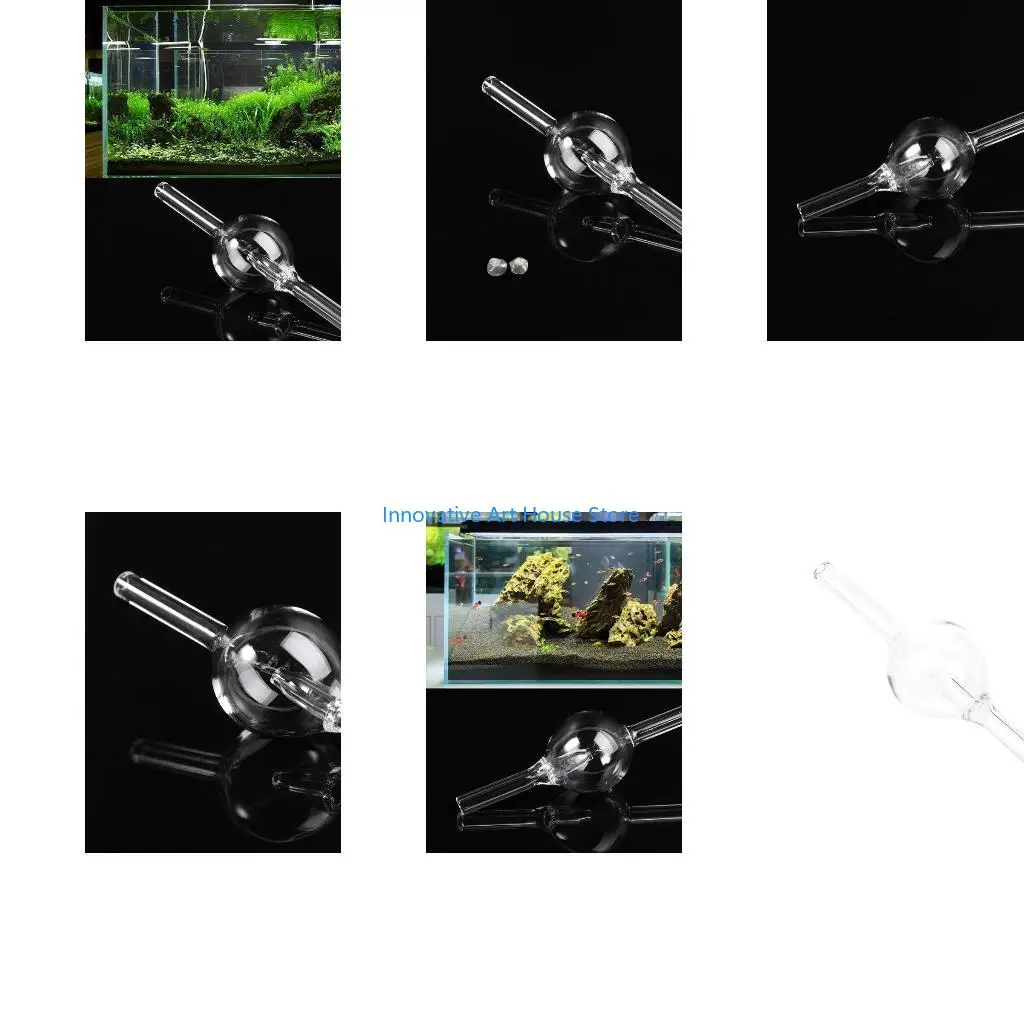 E1PC Aquarium Blasenzähler Hochtransparentes Glas CO2 Externes Blasenmessgerät