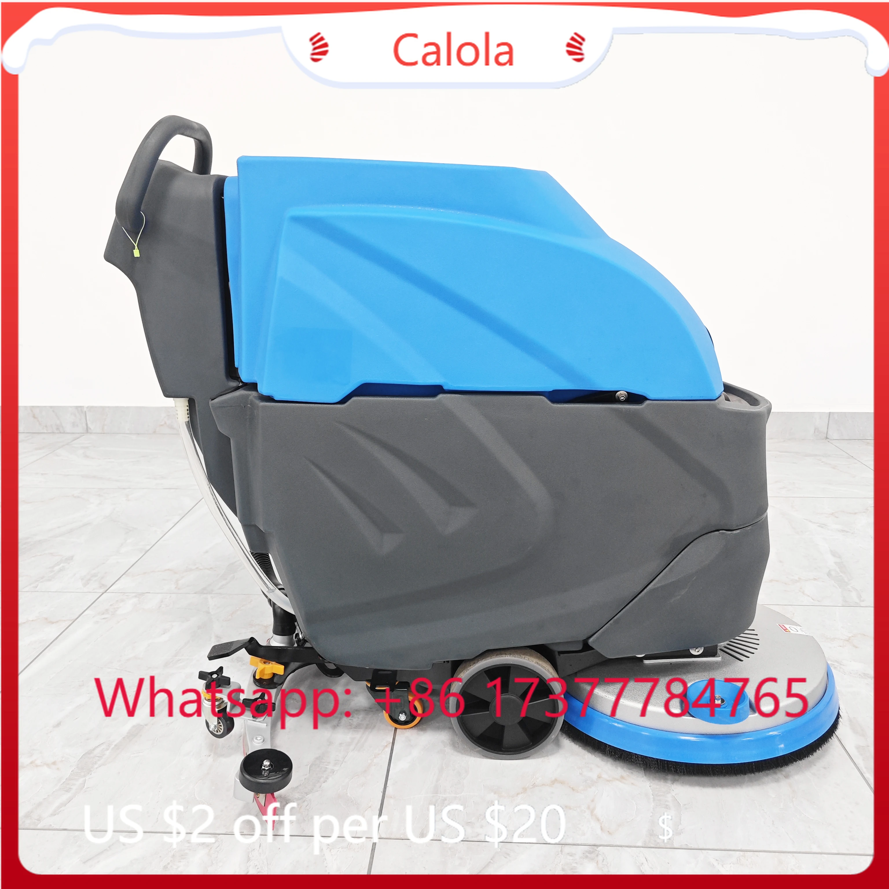 Hand Push Marble Floor Washer Portable Autonomous Floor Scrubber Cleaning Machine