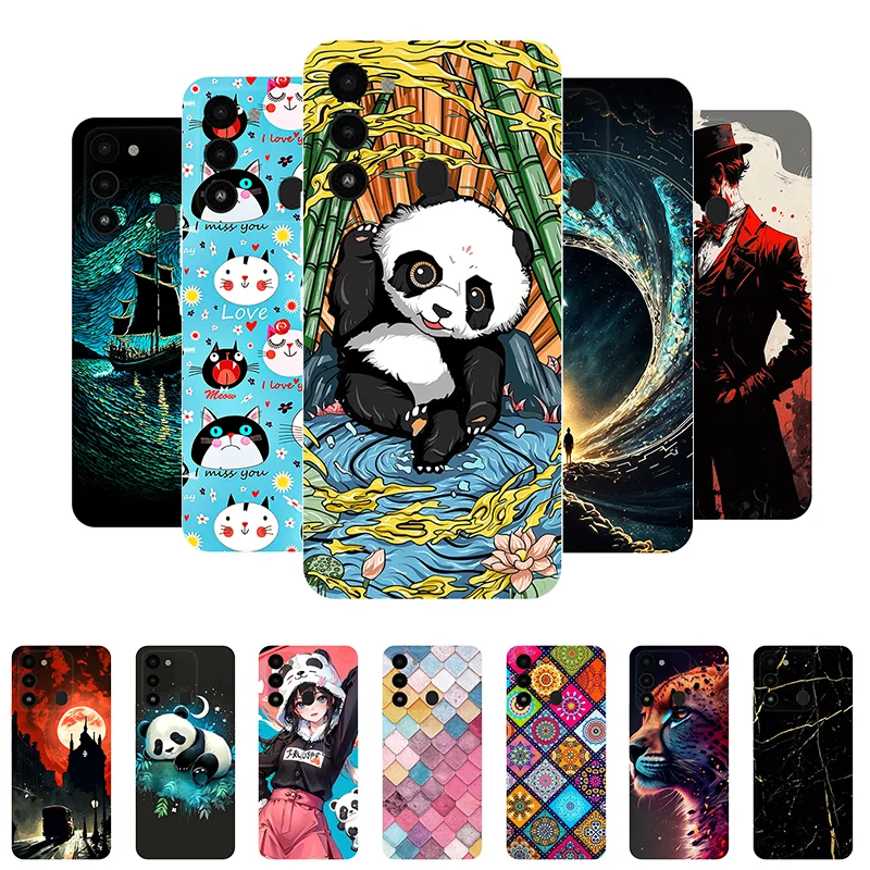 for Tecno Spark 8C Case Panda Soft Silicone Protective Case Cover for Tecno Spark 8C KG5j Phone Case Spark8C 8 C Funda Coque