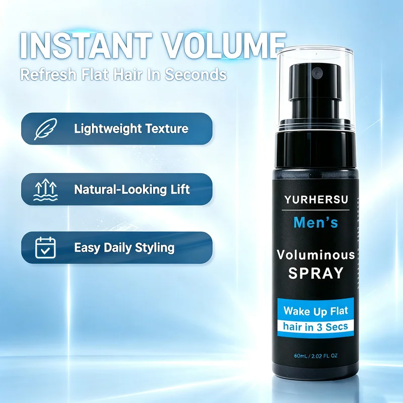 Men's Fluffy Water No-rinse refreshing styling spray Natural Fluffy Hair Care Water
