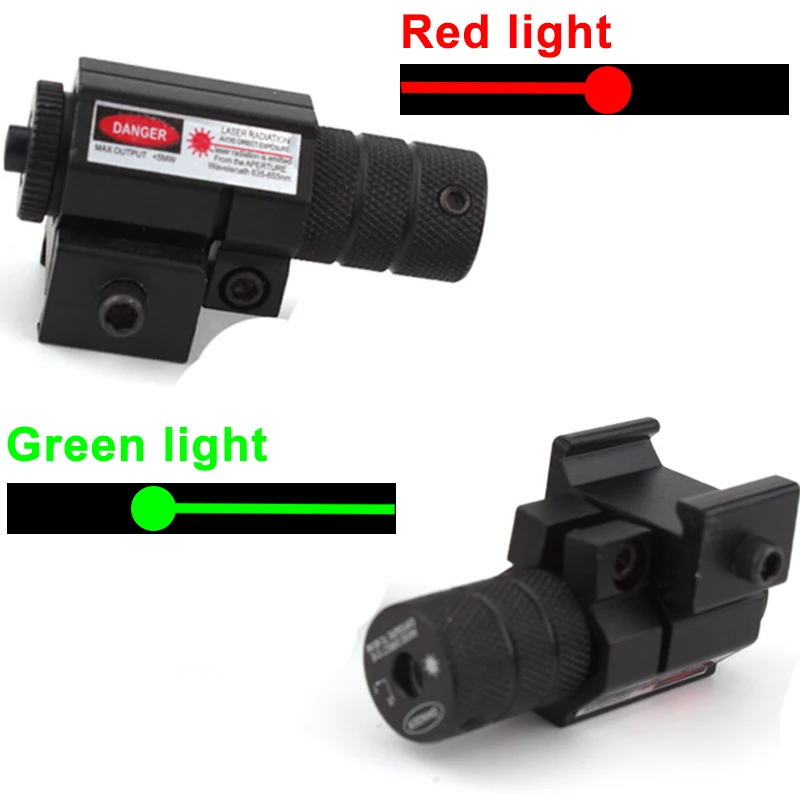 

Red/green Dot Laser Sight 11mm/20 mm Guide Rail Mounted Air Gun Tactical Rifle Laser Red Spot Sight Switch