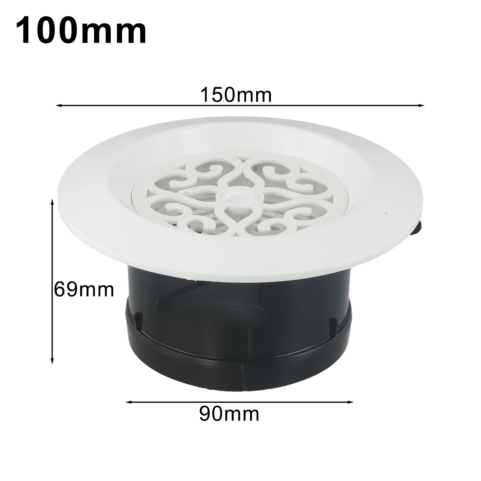 1pcs Round Air Ven​t Cover Air Ventilation Cover Vent Grill Air Outlet Fresh System Heating Cooling Ceiling Wall Ventilator Mesh