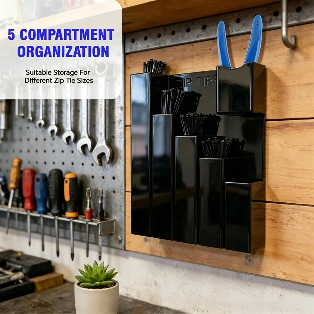 Tool Storage Box Multi functional Storage Zip Ties, Pliers, Storage Boxes Vehicle Storage Racks, Wall Mounted Cable Tie Tools