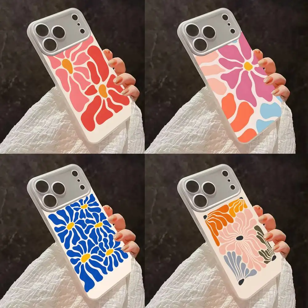 

Abstract Flower Market Phone Case For iPhone 17,16,15,14,13,12,11,Pro,Max,Plus,E,Air,Mini Magsafe Frosted Transparent