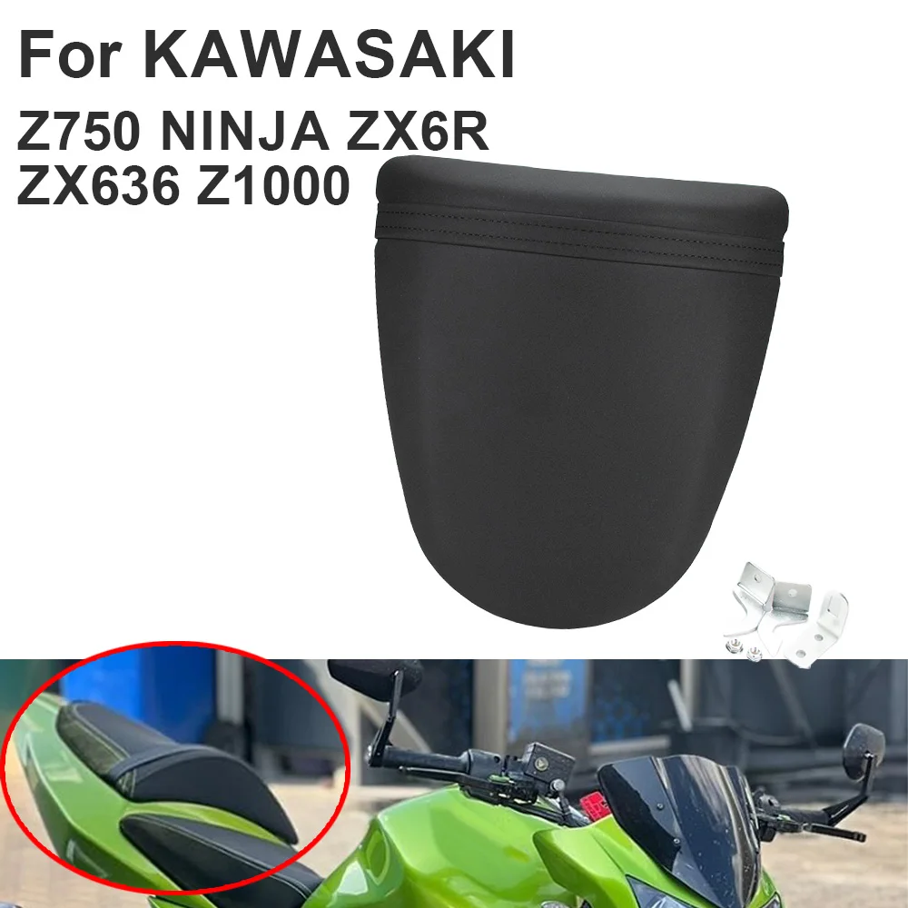 

Motorcycle Rear Passenger Seat Pillion Cushion Fit For Kawasaki Z750 Ninja ZX6R ZX636 2003-2004 Z1000 2003 2004 2005 2006