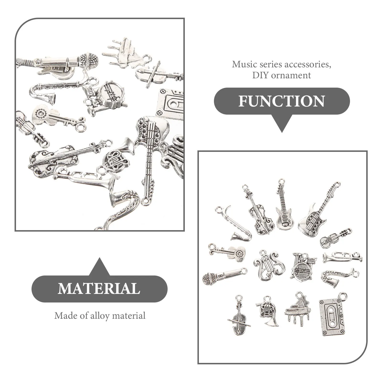 

15 шт., подвески для инструментов, подвески, музыкальные подвески «сделай сам», принадлежности для изготовления ювелирных изделий, отличный подарок для влюбленных, друзей, ожерелье, подвески