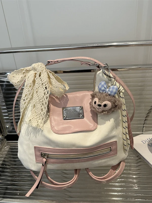 Fashionable Casual Tote Bag Women's Multi-use Shoulder Bag Bucket Shape Soft PU Leather Leisure Handbag with Zipper Closure