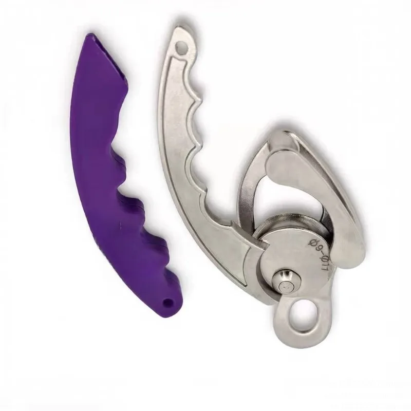 Compact Lightweight Aluminum Rescue Descender for Rock Climbing Rappelling Arborist Work Professional Protection 1 pcs