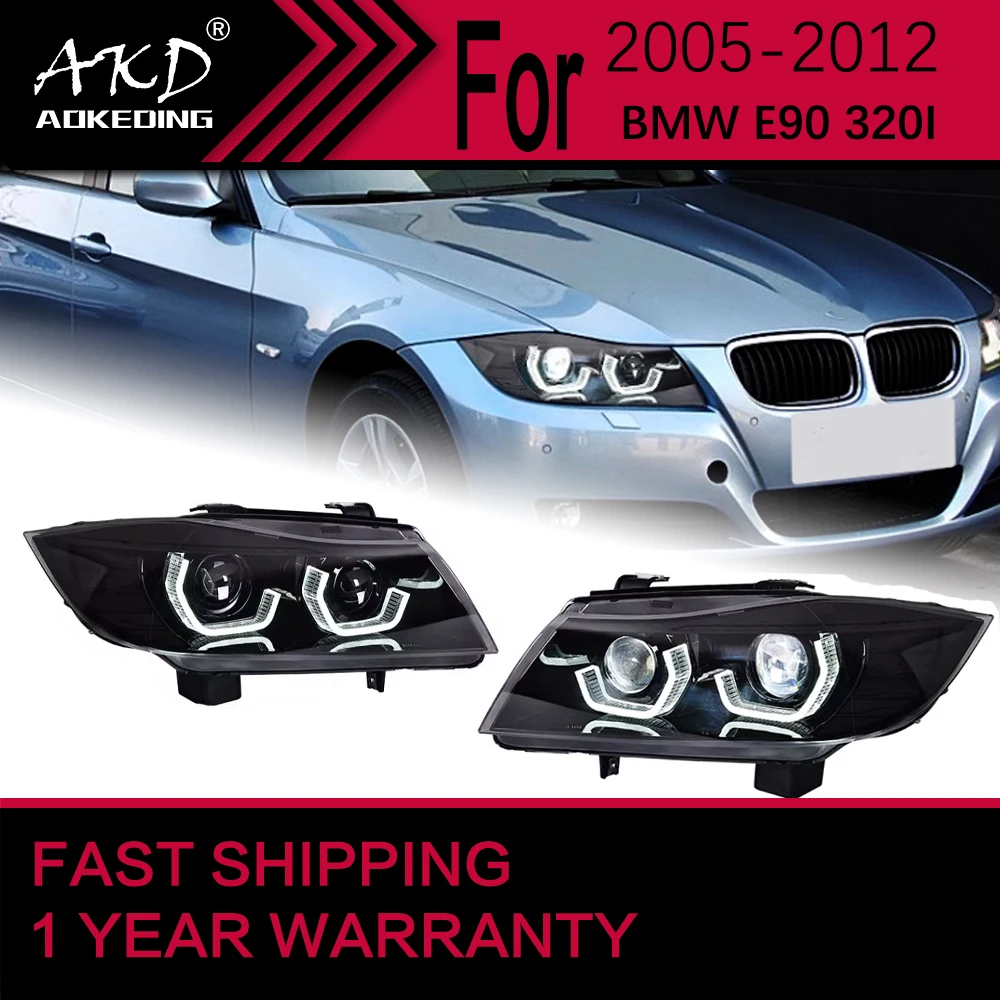 

Car Lights for BMW E90 3 LED Headlight 2005-2012 318I 320I 325I Head Lamp Drl Projector Lens Automotive