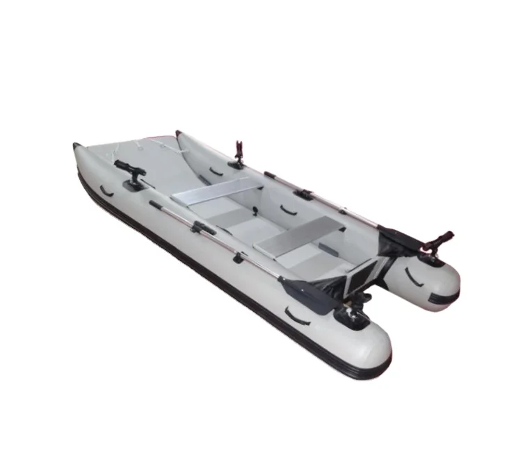 

OEM ODM 330cm 4 Person Inflatable Catamaran Boat TPU PVC Takacat High Speed Catamaran For Fishing Rowing
