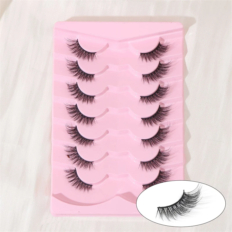 Natural Looking Half Cat Eye Contour Long-lasting Flexible 3D Stereo Thin Band Corner False Lashes Extensions with Stable Supply
