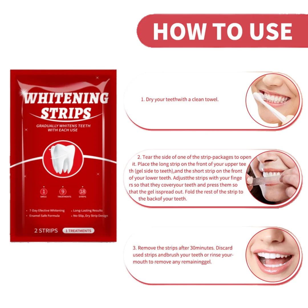 7 زوج/صندوق شرائط تبييض الأسنا - مراجعة Teeth Whitening Kit At Home وسعره
