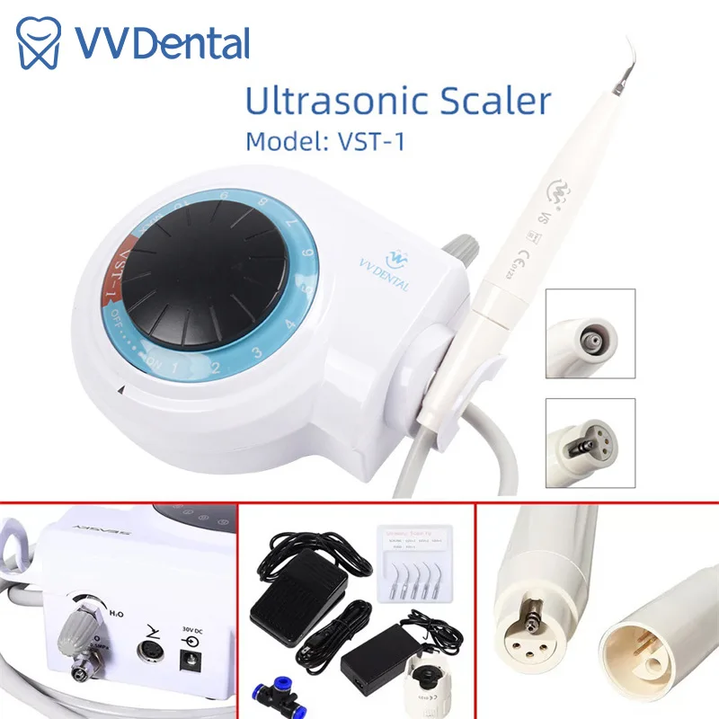 

Dental Equipment Ultrasonic Dentistry Scaler + Dental Handpiece Tips Cleaning Calculus Smoke Stains Scaler Teeth Perio Scaling