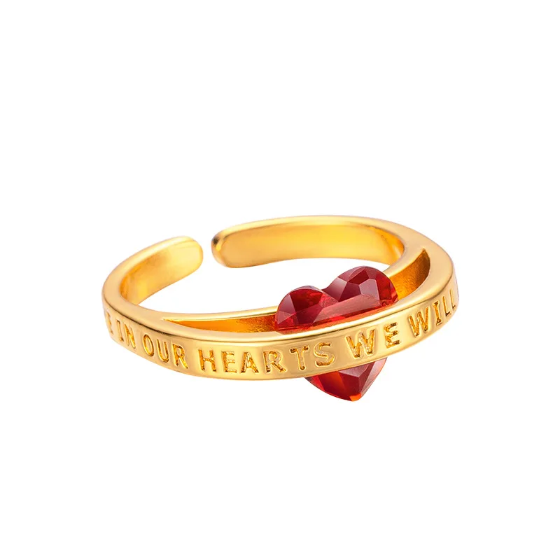 

Advanced Ruby Hot Love 14k Gold Color Rings for Women Girlfriend Wedding Birthday Valentine's Day Open Ring Jewelry Gifts