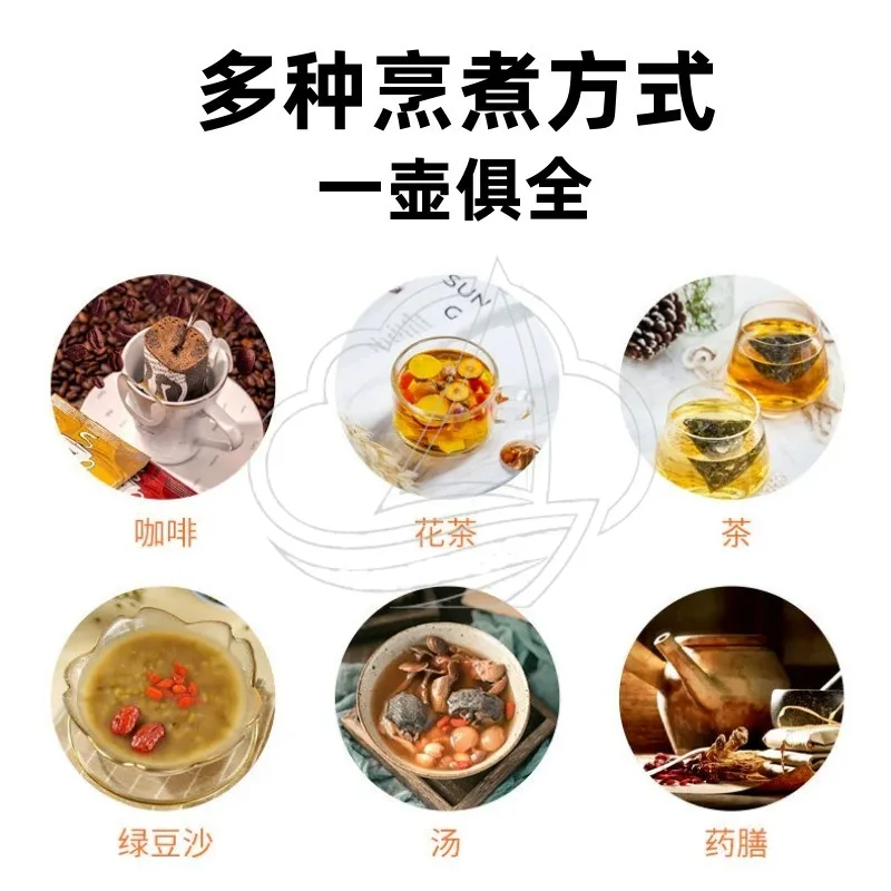 110V Glass Electric Tea Kettle Multifunctional Herbal Tea Maker Boiling Pot with US Plug for Flower Tea Hot Water Home Use