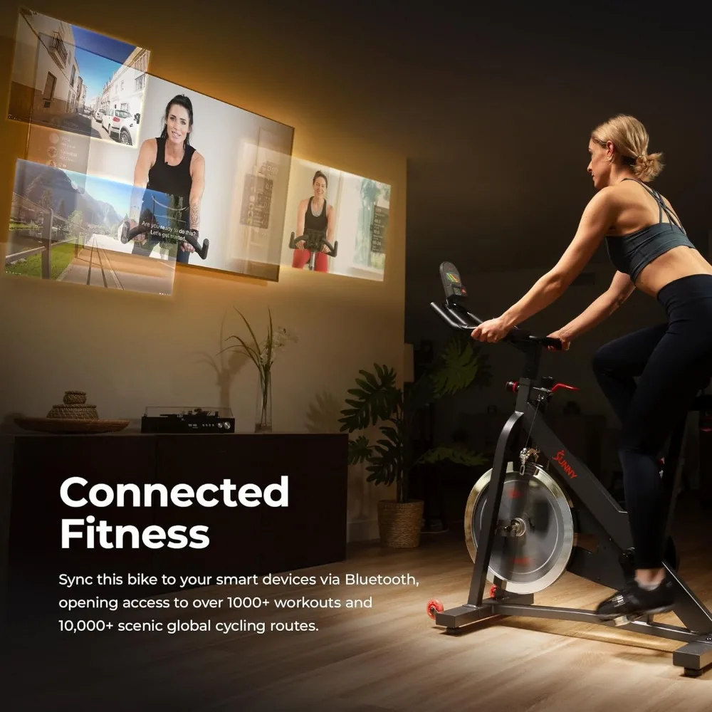 Bicicleta estacionaria de ciclismo, volante de inercia de 40LB y asiento ajustable de 4 vías para ejercicio en casa y en interiores, entrenamiento de Cardio