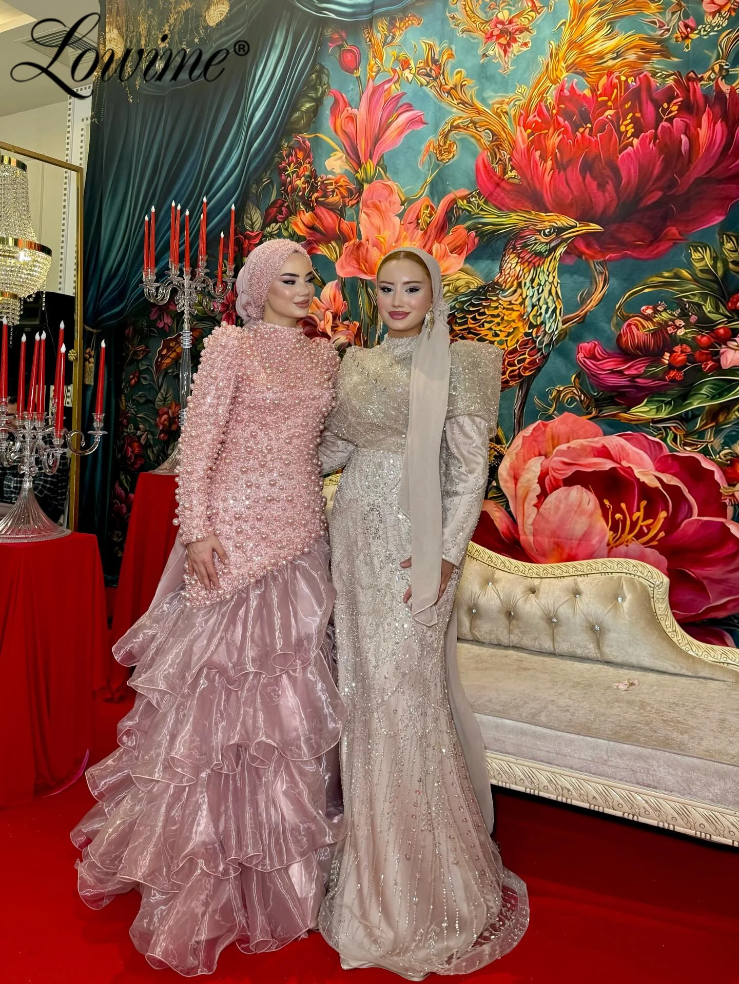 

Розовые мусульманские вечерние платья с длинными рукавами, элегантные арабские платья для вечеринок в Дубае, 2026, индивидуальный пошив, платья-русалки из органзы для выпускного бала, нарядные платья