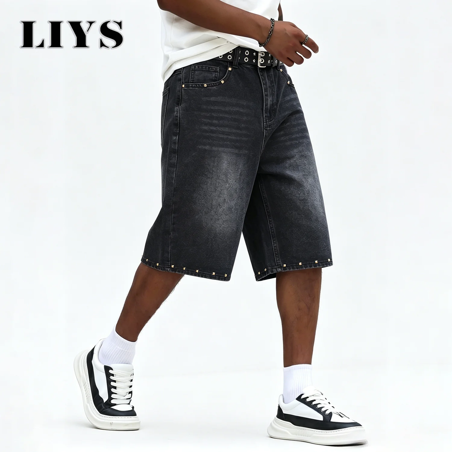 LIYS Celana Jeans Jorts Pria V - Streetwear Brand Shorts ulasan dan harga