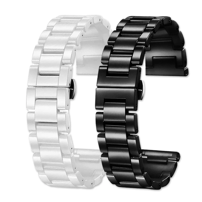 18 20mm 22mm Smart bracelet For Huawei Watch GT4 4PRO GT3 3PRO GT GT2 ceramic Steel strap 41mm 46mm Samsung men women watchband