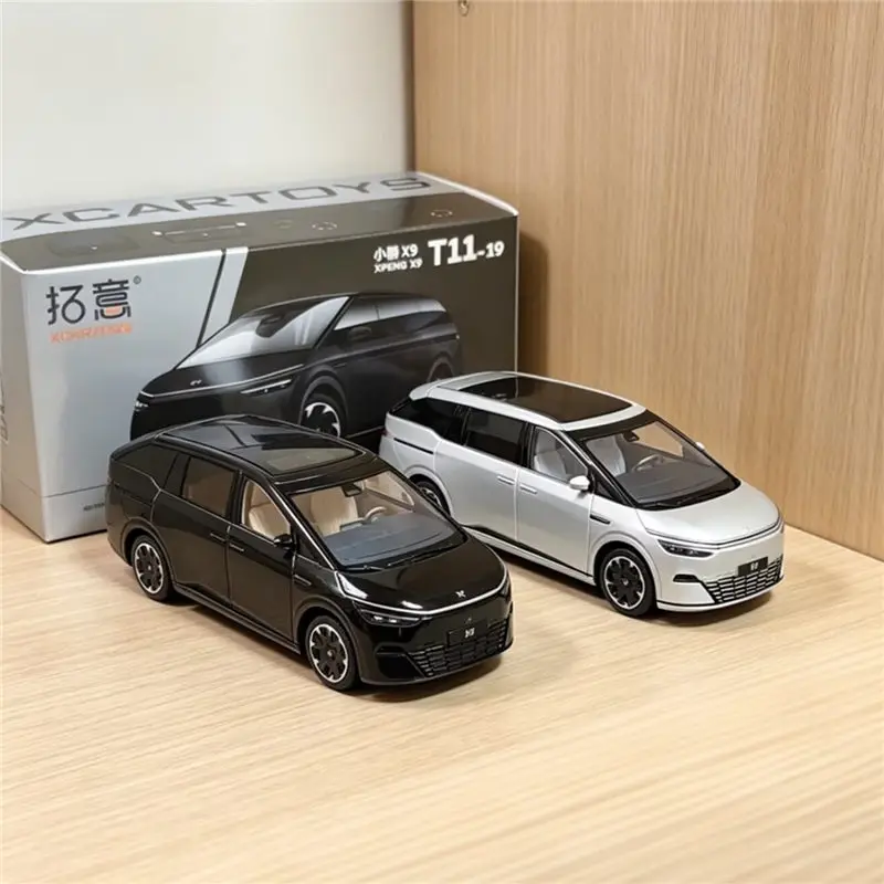 Image of 1:64 XPENG X9 MPV Luxus-Geschäftsfahrzeugmodell aus Legierung, Simuliertes Druckguss-Metallmodell für Elektrofahrzeuge, Miniatur-Geschenkmodell