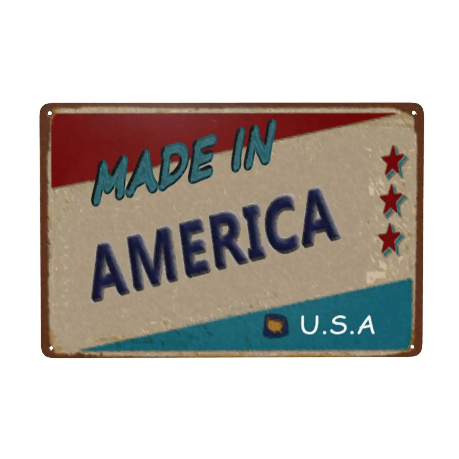 

Made In America Retro Metal Tin Sign Vintage Signs For Home Wall Decor 8x12 Inch