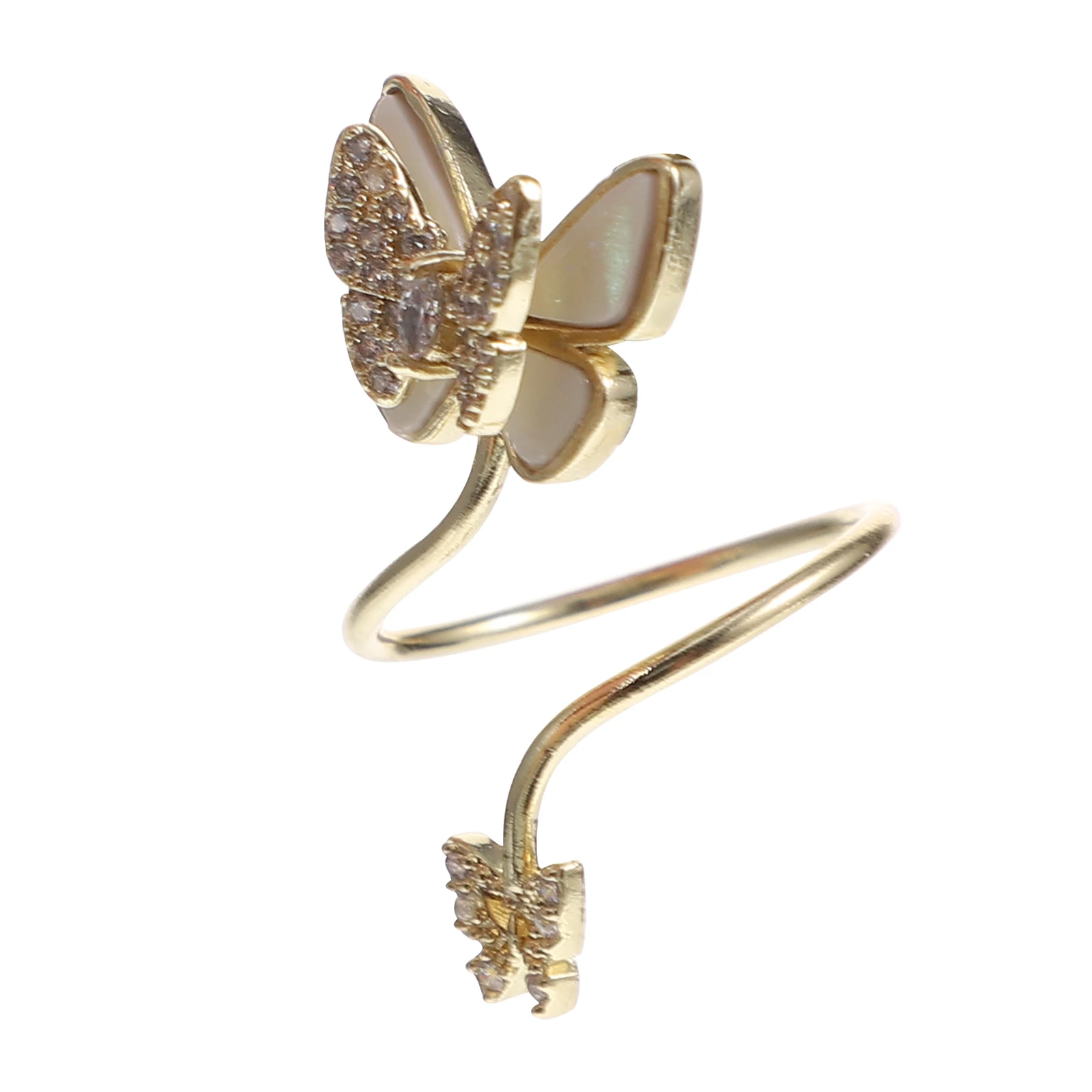 

Stylish Women Nail Art Ring Creative Finger Decoration Durable Fashion Jewelry Accessories Party Wedding Butterfly Ring