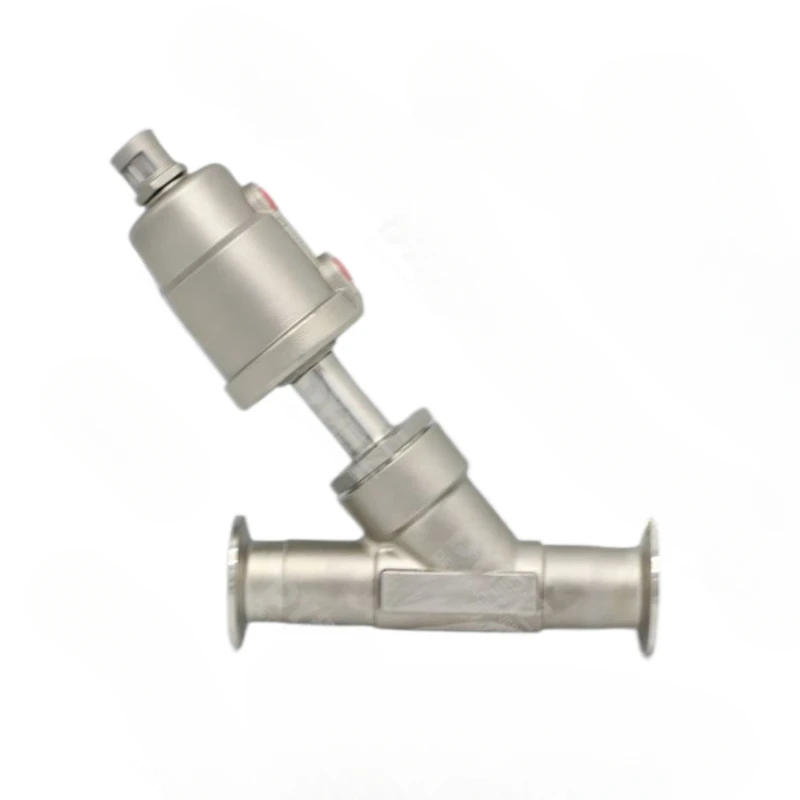 Stainless steel  pneumatic steam Triclamp Y type angle seat valve