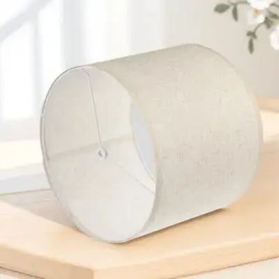 

Linen Lampshade Round Replacement Cover For Table Floor Ceiling Light Iron Frame Home Bedroom Study Hotel Decor