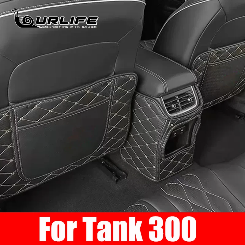 

For Great Wall GWM Tank 300 2021 2022 2023 2024 Car Rear Seat Anti-Kick Pad Rear Seats Cover Protection Mat Cover Accessories