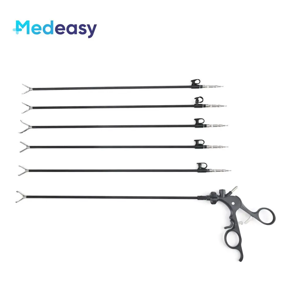 Hot Sale Stainless Steel 5mm Laparoscopic Instruments Maryland Babcock Atraumatic Grasping Forceps STZ Type with Ratchet