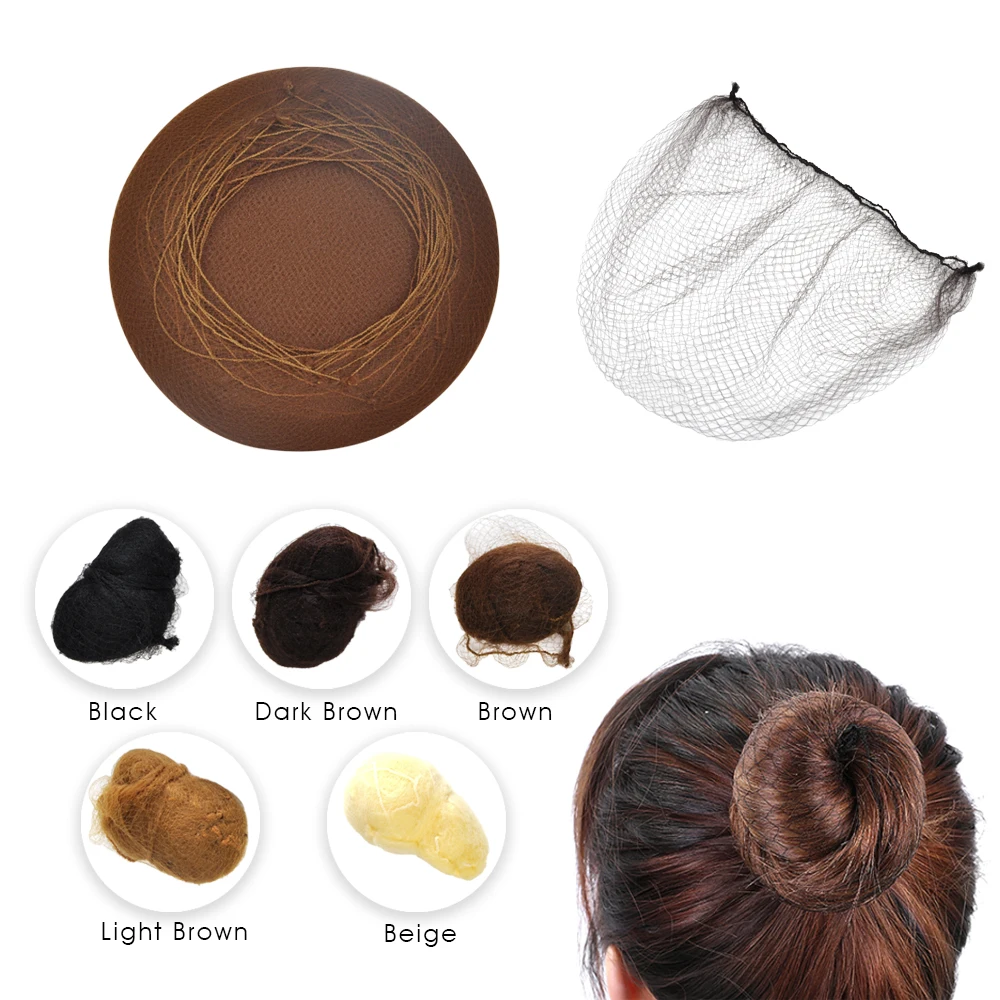 

Hair Nets 144 Pcs 20 Inch Invisible Elastic Edge Mesh Hair Net for Food Service Sleeping Ballet Bun Hair Net