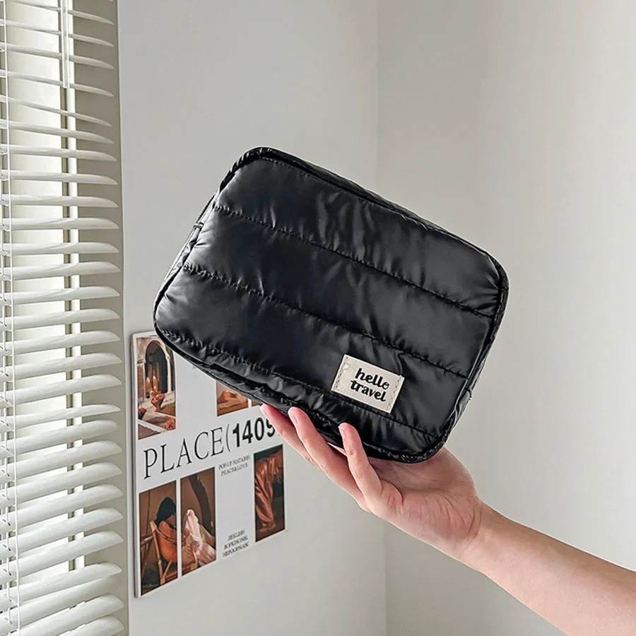 Borsa per trucco di grande capacità Borsa per cosmetici Borsa da toilette Borsa per il lavaggio Borsa di stoccaggio portatile Organizzatore da viaggio