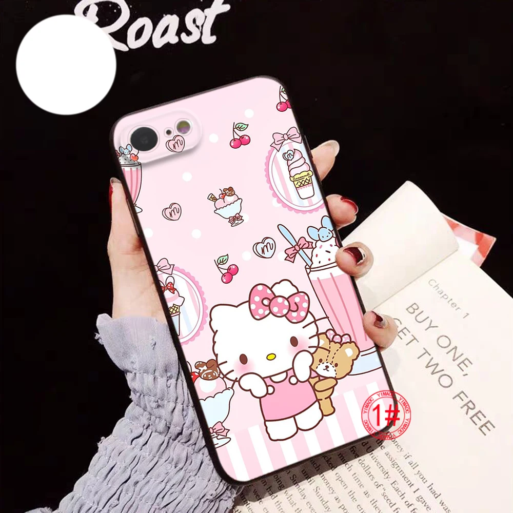 Z149 hello kitty Soft Case for Samsung S9 S10E S10 Lite S20 Ultra S21S S21 Fe S22 S23 S30 Plus Note 10 20 M30S M21 M31 M51