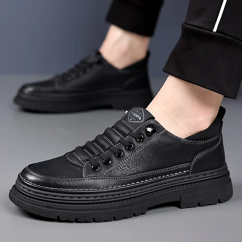 

Luxury Brand Men Casual Shoes Genuine Leather Business Office Oxford Shoes Outdoor Antiskid Wear-Resistant Running Sneakers Shoe