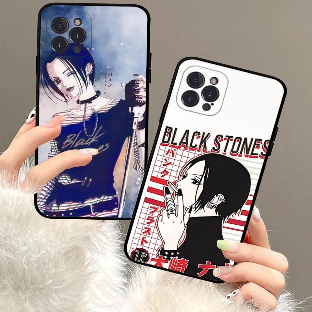 O-Osaki N-Nana Phone Case For iPhone 16 15 14 11 12 13 Mini Pro XS Max Cover 6 7 8 Plus X Funda Shell