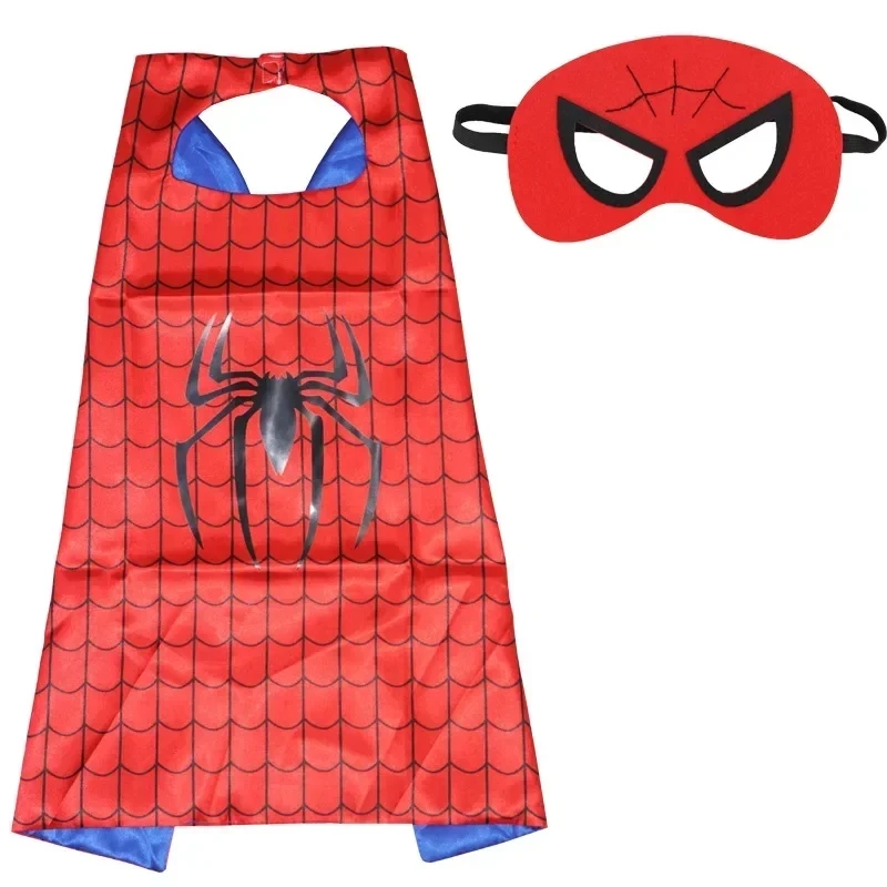 Marvel Masquerade Spiderman Mask Cape Cloak Frozen Spider Man Cloak Action Figure Marvel Toys Cosplay Child Party Gift
