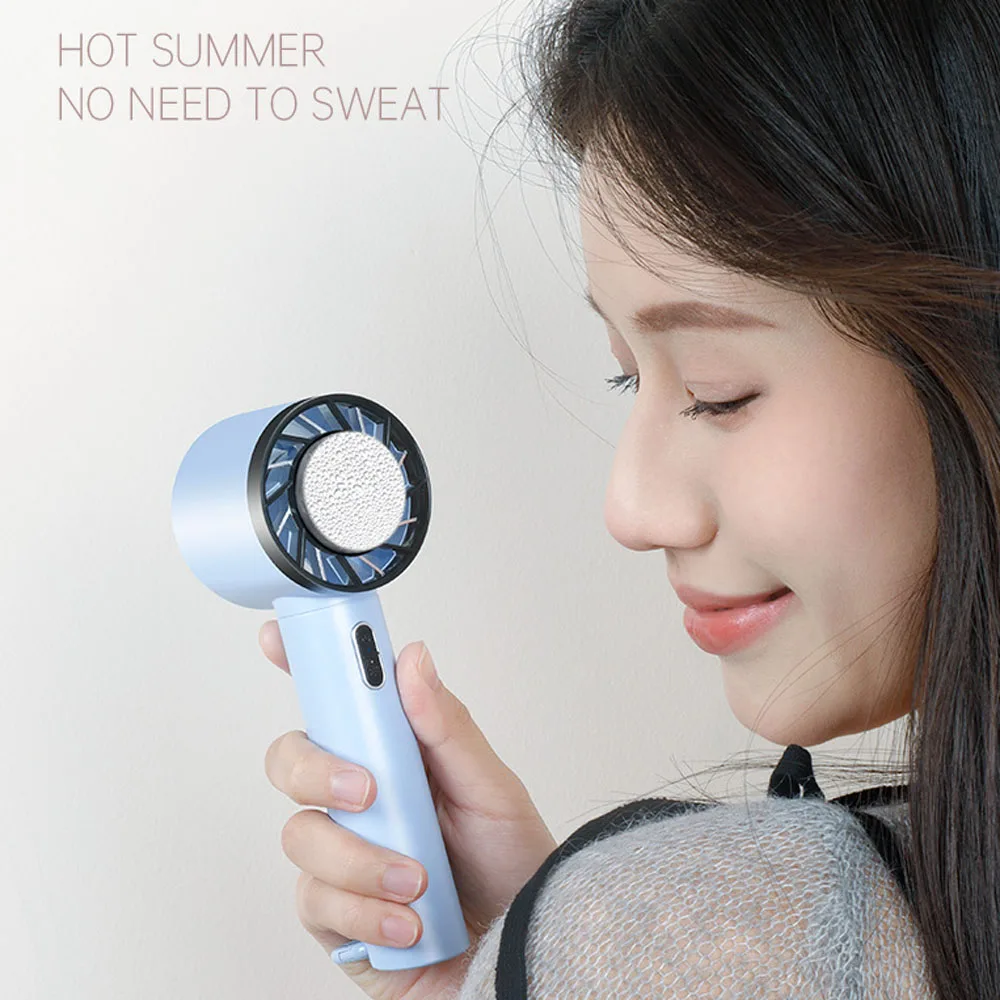 Portable mini Hand Fan Cooling refrigeration Hanging backpack fan outdoor 2000mAh usb Rechargeable Handheld Fan Summer Gift