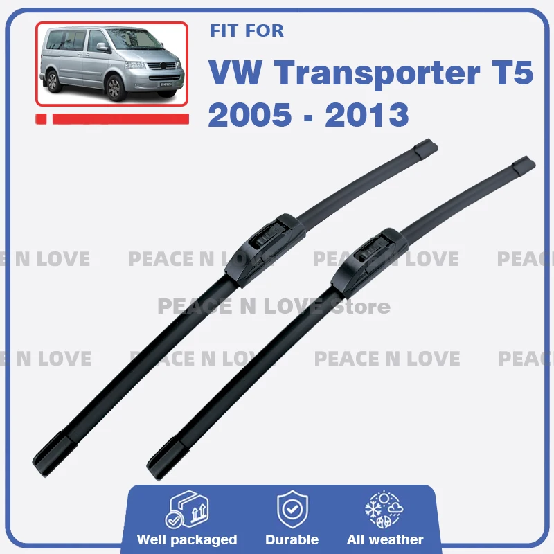 Wiper Blades For VW Transporter T5 Caravelle Multivan California Kombi 2005 - 2013 Front Windows Windscreen Windshield Brushes