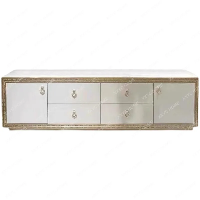 X-S   simple light luxury solid wood sofa combination   living room three-person sofa champagne gold HG