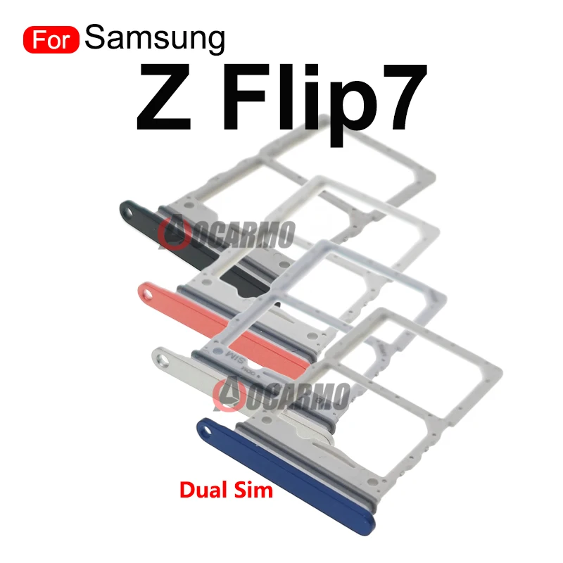 قطع غيار فتحة حامل بطاقة SIM المزدوجة لهاتف سامسونج جالاكسي Z Flip7 Flip 7 F766