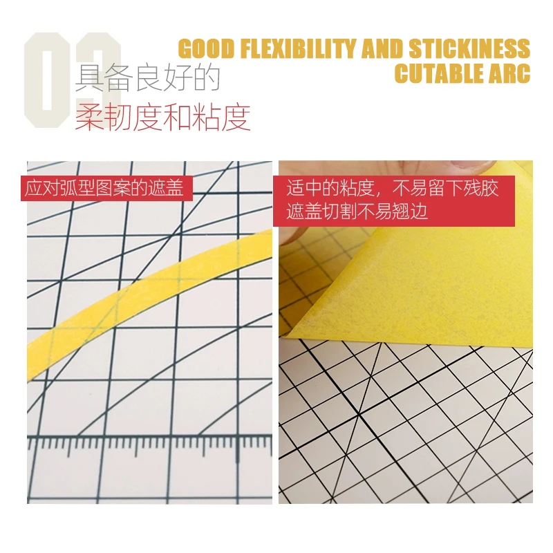 HOBBY MIO DIY Masking Sticker A5 Size Flat Cover Paper Masking Tape with 1PCS Transfer Film Free Cutting Model Coloring Sticker